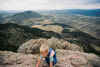Jordan Van Cleef climbing Horsetooth Rock