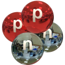 alpha particle, red and water, with p and n